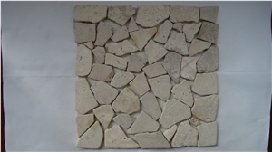 Tumbled Travertine Mosaic,China Beige Travertine Mosaic