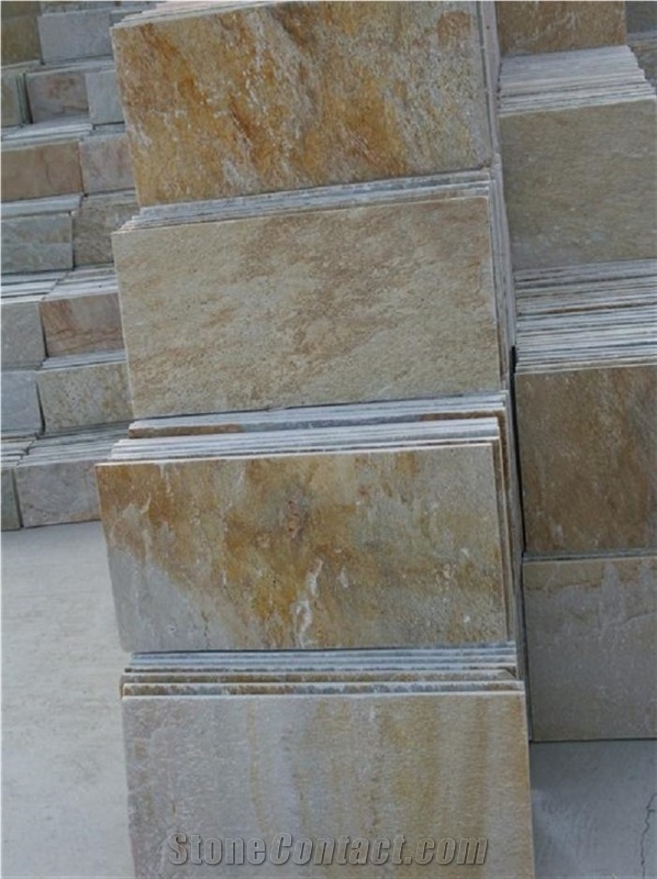 Yellow Slate Slabs & Tiles,China Yellow Slate