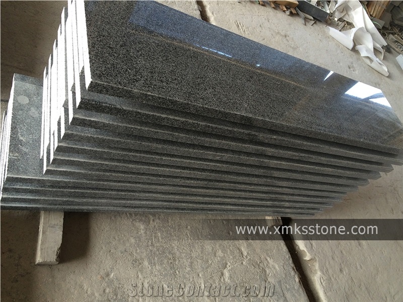 G654 Polished Sesame Black Granite Stairs and Steps