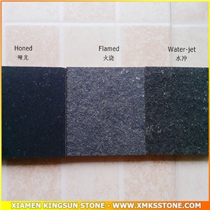 G684 Black Pearl Black Basalt Tiles, Cut to Size Polished/Honed/Flamed/Water-Jet Granite