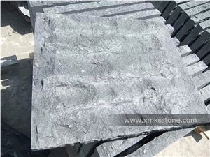 G684 Black Pearl Black Basalt Wall Tiles,Natural Split Mushroom