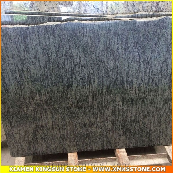 Olive Green Granite Big Slab Vein Cut, South Africa Green Granite