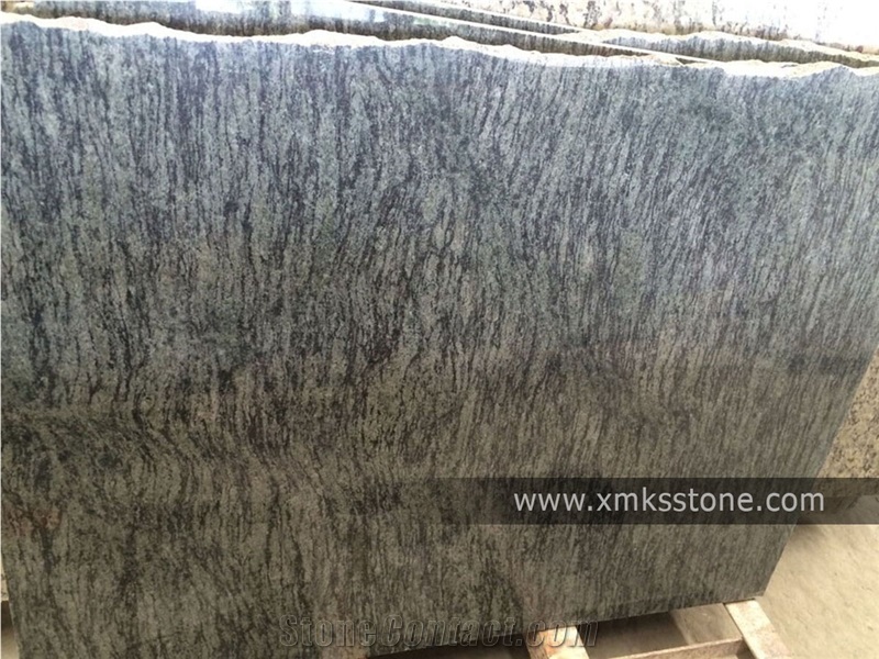 Olive Green Granite Big Slab Vein Cut, South Africa Green Granite