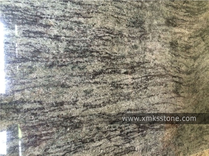 Olive Green Granite Big Slab Vein Cut, South Africa Green Granite