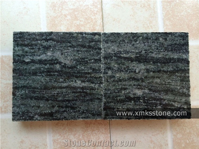 Olive Green Granite Big Slab Vein Cut, South Africa Green Granite