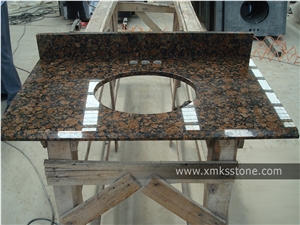 Vt-1001 Baltic Brown Granite Vanity Top, Polished Granite Bath Top Set, for Hotel, for Supermarket