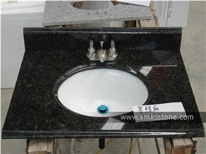Vt-1001c-S Verde Ubatuba Granite Bathroom Vanity Top Set, with Single/Double Under Mounted Ceramic Sink Vt-1001c-S Verde Ubatuba Granite Bathroom Vanity Top Set, with Single/Double Under Mounted Ceramic Sink