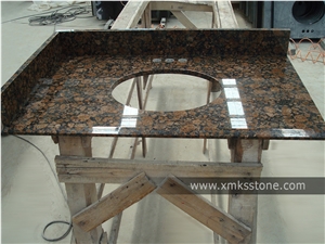 Vt-1002 Baltic Brown Granite Vanity Top, Polished Granite Bath Top Set for Hotel,Supermarket