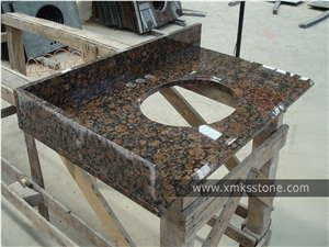 Vt-1002 Baltic Brown Granite Vanity Top, Polished Granite Bath Top Set for Hotel,Supermarket