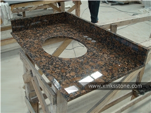 Vt-1002 Baltic Brown Granite Vanity Top, Polished Granite Bath Top Set for Hotel,Supermarket