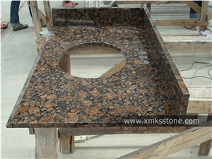 Vt-1002 Baltic Brown Granite Vanity Top, Polished Granite Bath Top Set for Hotel,Supermarket