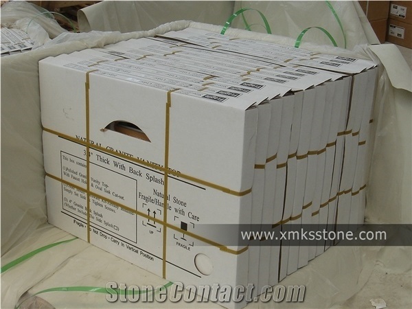 Vt-3001 Classical Series G682 Rusty Yellow Granite Bath Top,Under Mount Sink Cutting Out,For Hotel,Apartment,Condo,Supermarket