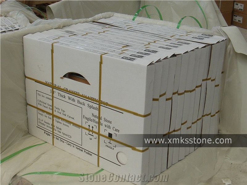 VT-3001 Classical Series Verde Ubatuba Granite Bath Top Set, Under Mount Sink Cutting Out, For Hotel, Apartment, Condo, Supermarket