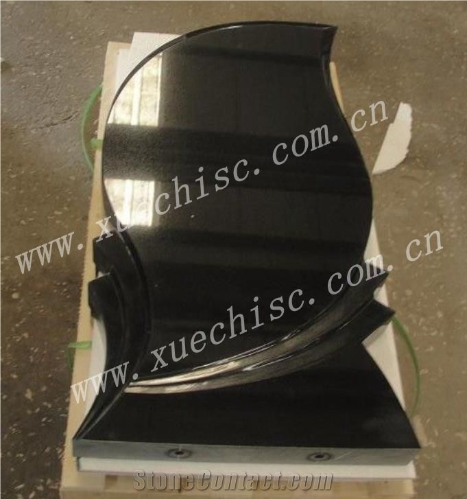 Carving Monument,Shaped Monument,Shanxi Black Granite Monument