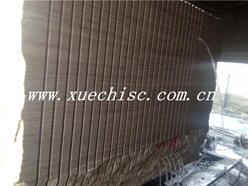 White Wooden Grain Marble Blocks for Sale