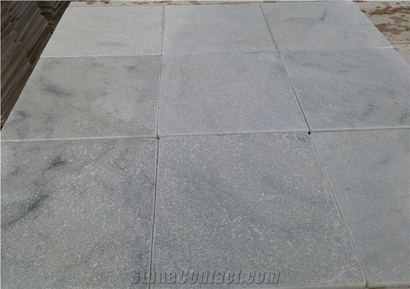 Carara White Tumbled Marble Slabs & Tiles, White Polished Marble Floor Tiles Turkey
