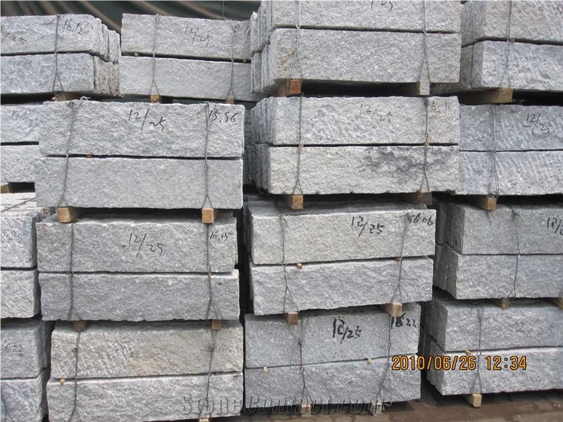 G341 Granite Hand Made Natural Split Kerbstone