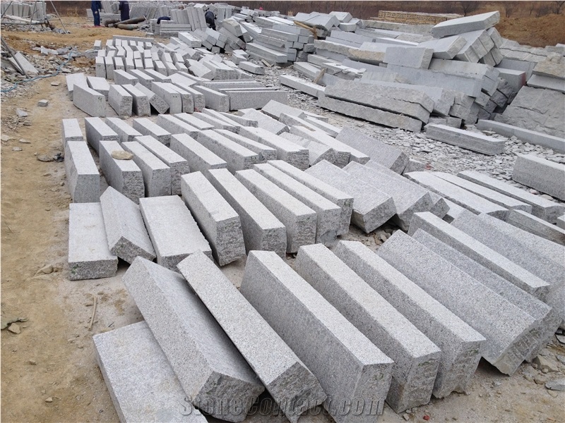 G341 Light Grey Granite Kerb Stone Type a