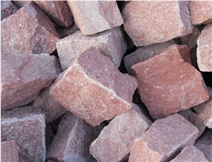 Dark Red Granite Cube Stone & Pavers