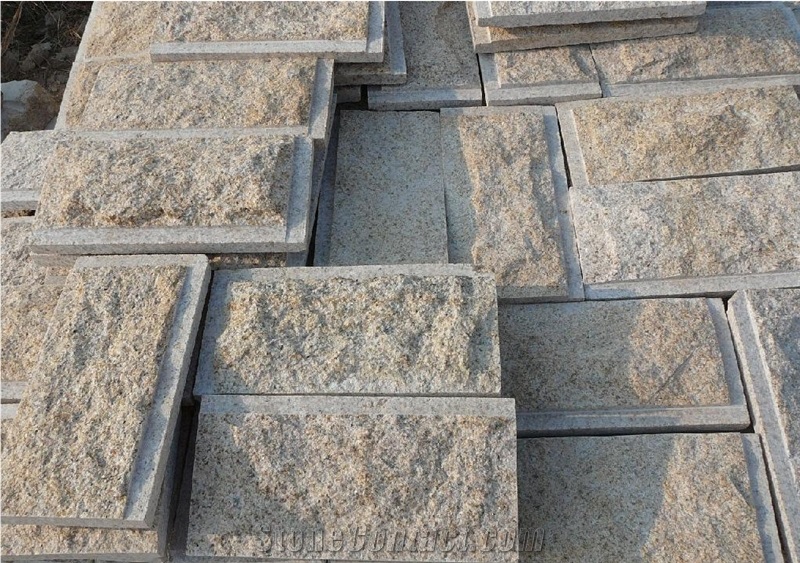 G682 Yellow Rust Stone, Exterior Walling Chinese Yellow/Beige Mushroom Stone/Granite Tiles/Cladding Stone