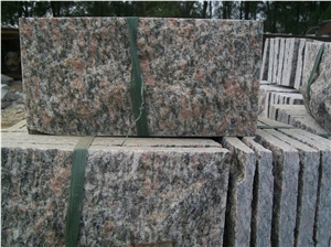 Peony Granite,Exterior Walling Chinese Red Granite Mushroom Stone/Cladding Tiles