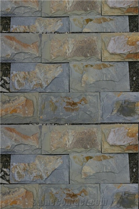 Rusty Slate, Exterior Walling Chinese Rusty Multi-Colored Mushroom Stone/Cladding Tiles