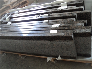 Baltic Brown Granite Building Wall Stone,Nature Stone,Finland Granite Material.3cm Polished Finished with One Long Size Polished