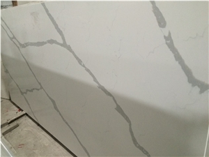 Venatino Quartz Stone Tiles & Slabs,Manmade Crystalized Stone,Pure White Marble