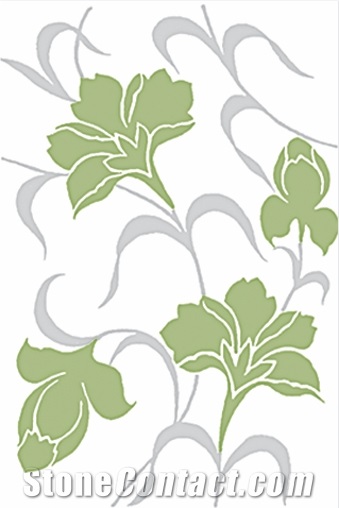 White Luster Printed Ceramic Glazed Wall Tiles