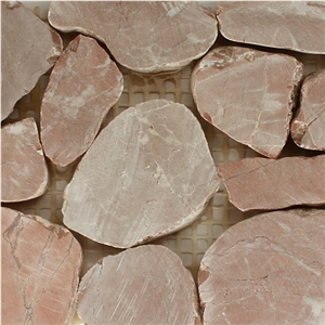 Aegean Brown Marble Chipped Marble Mosaic Border