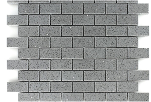Resin Quartz Mosaic Stone Tile Grey