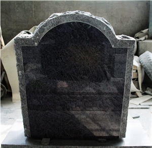 Bahama Blue Polished Upright Tombstone & Monument