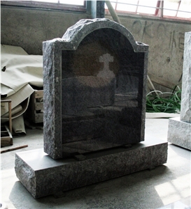 Bahama Blue Polished Upright Tombstone & Monument
