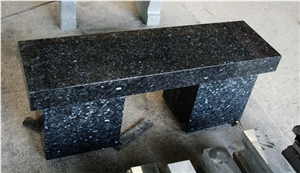 Blue Pearl Granite Monumental Bench Tombstone & Monument