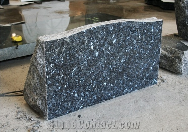 Blue Pearl Granite Polished Monumental Slant Marker Tombstone