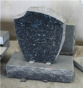 Blue Pearl Polished Upright Tombstone & Monument Blue Pearl Polished Upright Tombstone & Monument