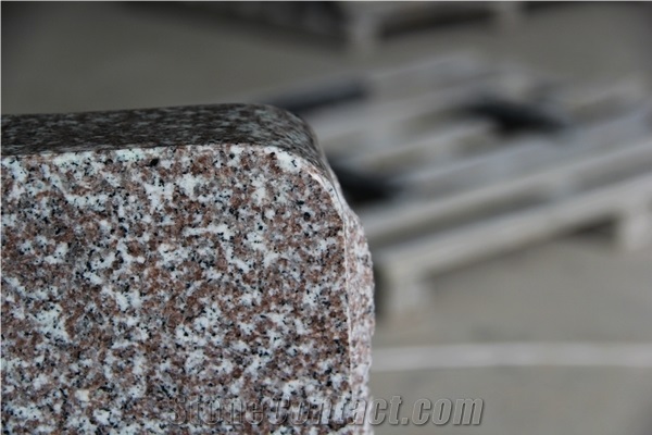 Chandler Pink G663 Polished Cemetery Slant Marker Tombstone