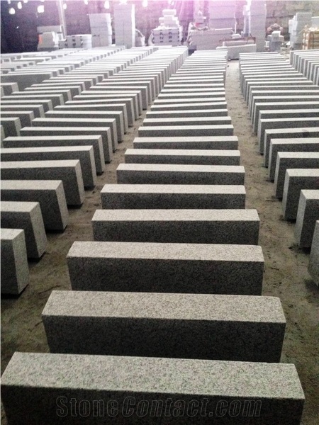 China Grey Granite Flamed Kerbstones