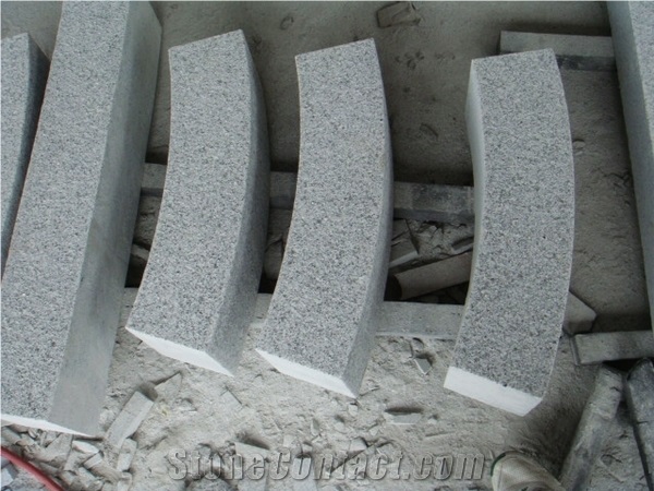 China Grey Granite Flamed Kerbstones