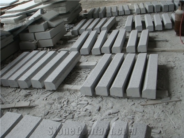 China Grey Granite Flamed Kerbstones