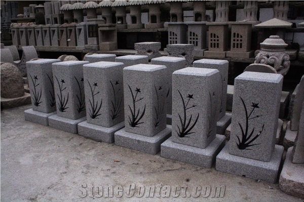 China Grey Granite Garden Lantern Carving, G603 Grey Granite Garden Lanterns