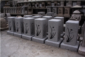 China Grey Granite Garden Lantern Carving, G603 Grey Granite Garden Lanterns