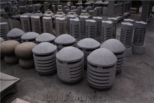 China Grey Granite Garden Lantern Carving, G603 Grey Granite Garden Lanterns