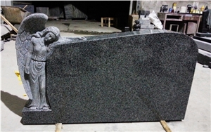 China Impala Black G654 Polished Angel Tombstone & Monument