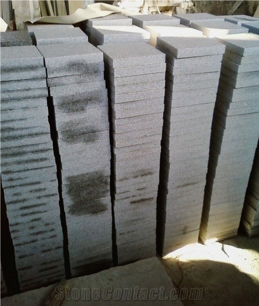 Chinese Gray Granite Flamed Paver, G603 Grey Granite Cube Stone & Pavers