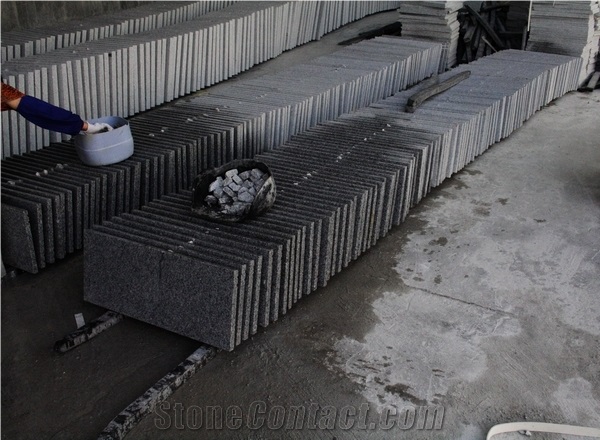 Chinese Gray Granite Flamed Paver, G603 Grey Granite Cube Stone & Pavers
