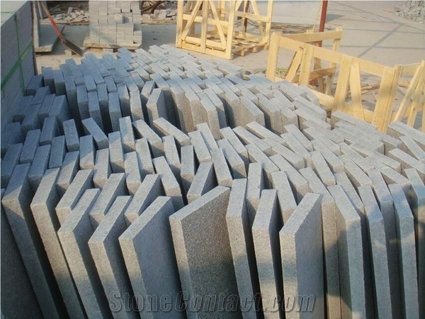 Chinese Gray Granite Flamed Paver, G603 Grey Granite Cube Stone & Pavers