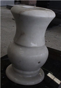 Hunan White Marble Polished Monumental Vases