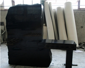 Indian Black Granite American Style Bench Tombstone Indian Black Granite American Style Bench Tombstone