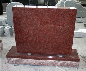 Indian Red American Upright Die and Base Monument